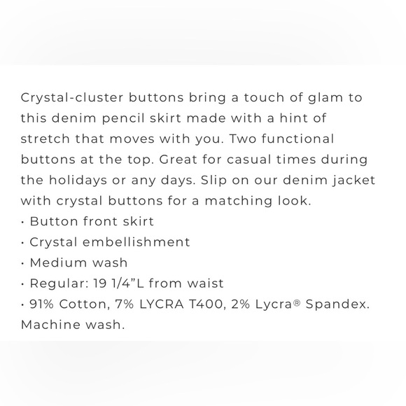 NWT WHBM Embellished Denim Mini Skirt - Picture 8 of 8